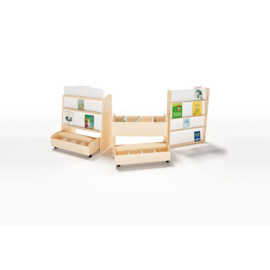 Divpusējā grāmatplaukta