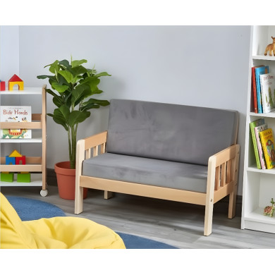 Divvietīgs bērnu dīvāns zalš