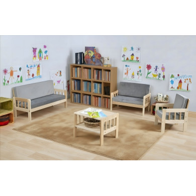 Mīksto sēdmēbeļu komplekts zalš