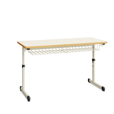 Divvietīgs regulējama augstuma skolas galds Quar Double Adjustable