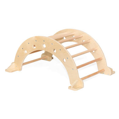 Koka kāpnes divi vienā. Gimnastikas ierīce