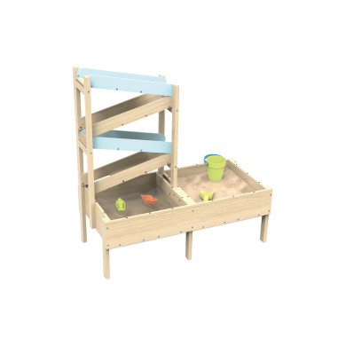 Smilšu kaste ar ūdens kanālu